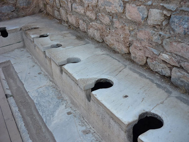 Oldest “Flush” Toilets (2,000 years old)