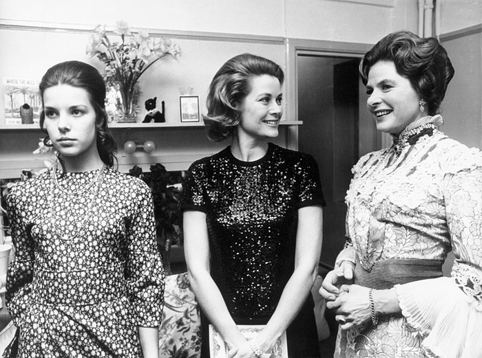 Royalty visits the dressing room at a performance of Shaw’s Captain Brassbound’s Conversion in London in the 1970s.
