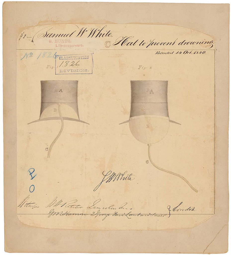 A Hat To Prevent Drowing. Taken on October 14, 1840