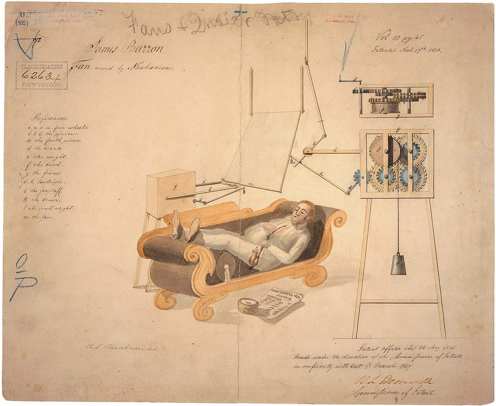 Drawing of Fan Moved by Mechanism, 11 27 1830