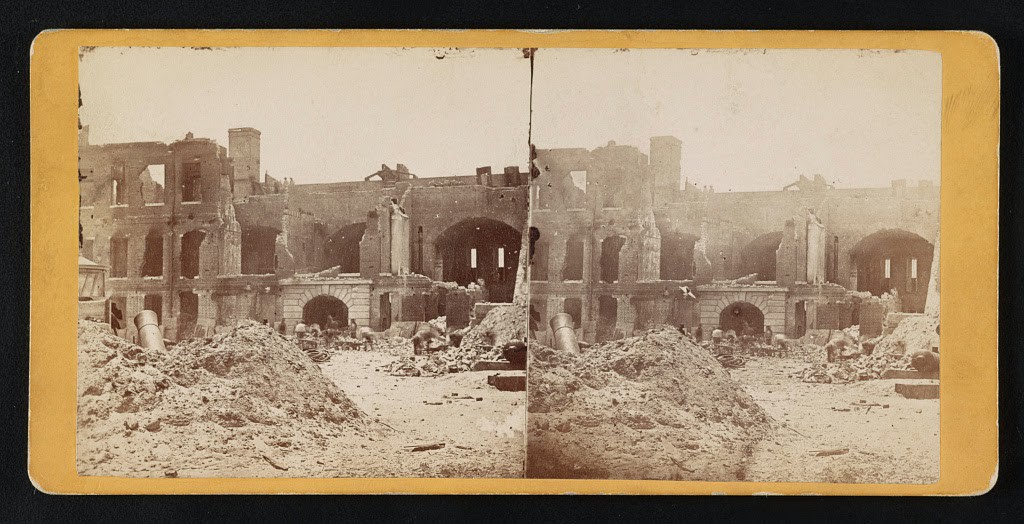 Interior Sumter the day after Gen. Anderson left, April 1861.