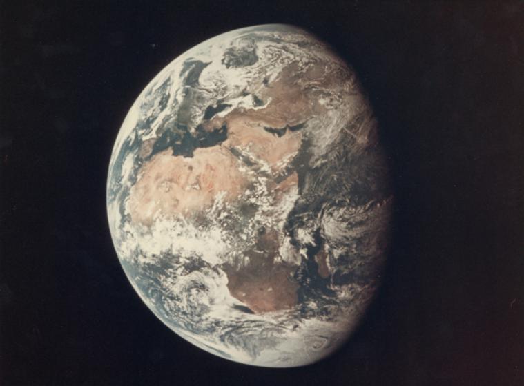 The earth seen from space in July 11, 1969. Photo © Bloomsbury Auctions