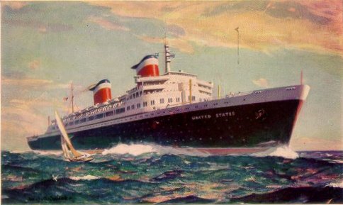 Postcard of SS United States