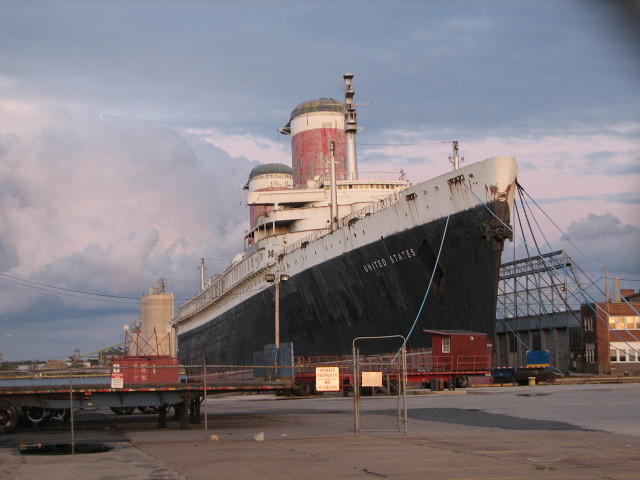 SS united states docked at Philadelphia, pa