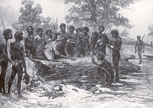 Australian Aboriginal people , ilustration.Source