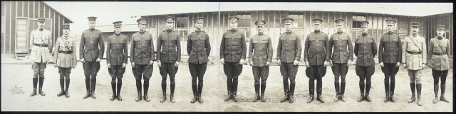 Division commander, 84th Division, Maj. General Hale, with division staff and attached French officers, Camp Zachary Taylor, Ky., November 21, 1917.