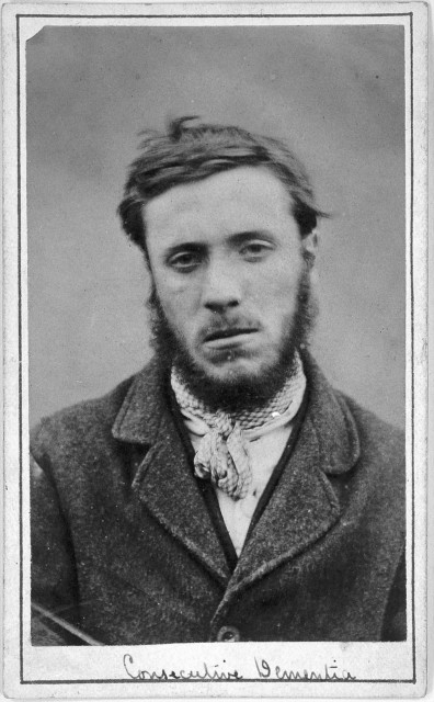 L0019068 Man suffering from consecutive dementia; H. Clarke; 1869 Credit: Wellcome Library, London. 