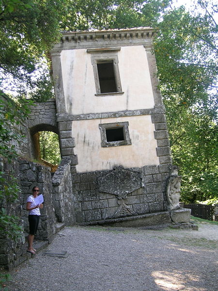 The Leaning House dedicated to cardinal Cristoforo Madruzzo, who was a friend of Vicino Orsini and his wife. source