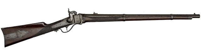 Iconic Confederate carbine, this is the only engraved Robinson Sharps known to exist.