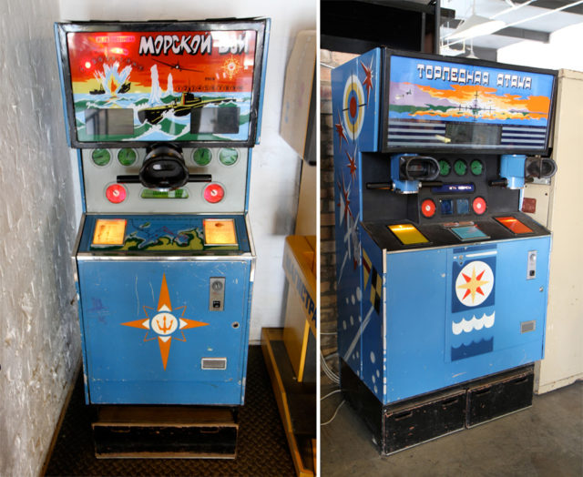 Morskoi Boi (Sea Battle) The most popular Soviet arcade machine; and two-player periscope game