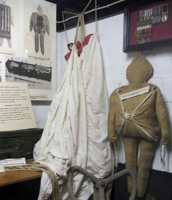 Paratrooper dummy Rupert used during the D-day. From the Merville Bunker museum in France. source