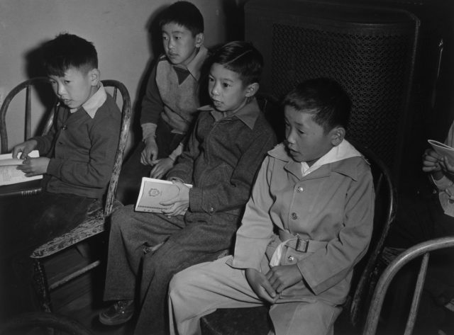 Children at a Sunday school class.