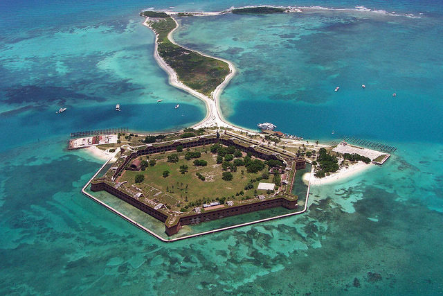 Fort Jefferson from the air. Source
