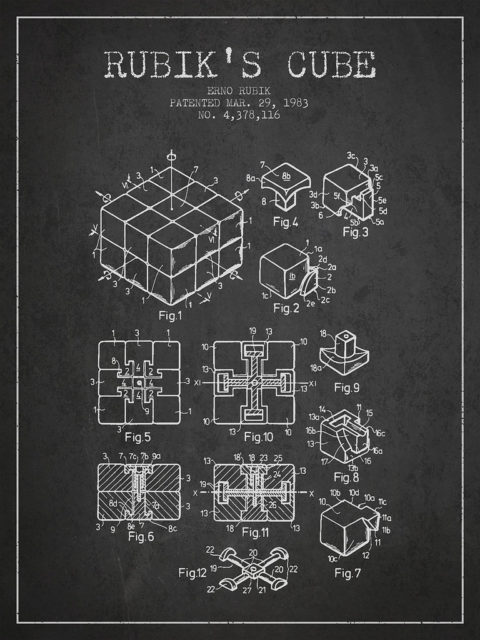 Rubiks Cube Patent from 1983.Source Patents Wall Art/Flickr