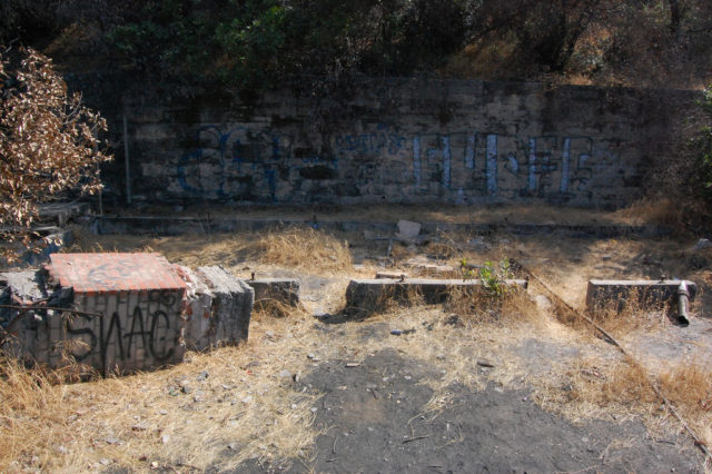 The abandoned site is now a picnic area and hiking trail in Griffith Park. Source