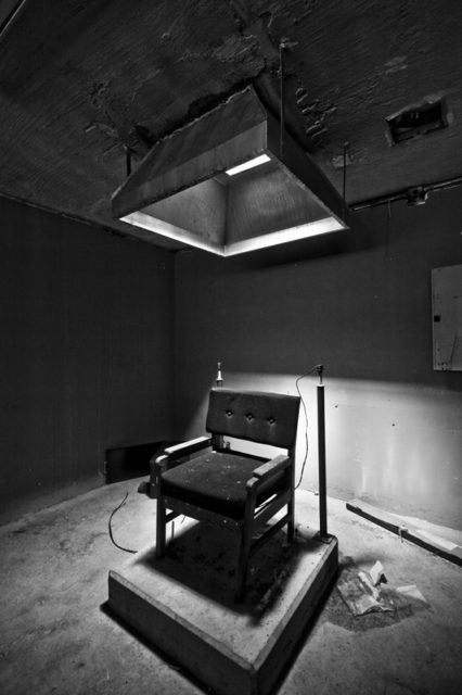 What Remains of the Electric Chair Chamber on Death Row.Source