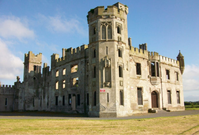 A shot of the front of the ruins of Duckett's Grove. Source