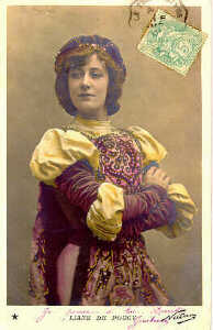 A postcard depicting Liane de Pougy.Source