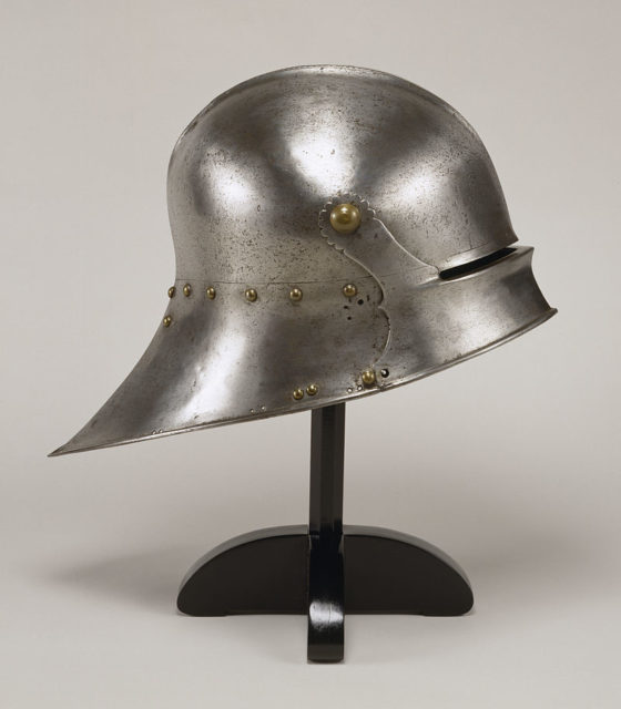 A work of art and a triumph of technology, the long-tailed sallet was the characteristic German war helmet of the later Middle Ages.Source