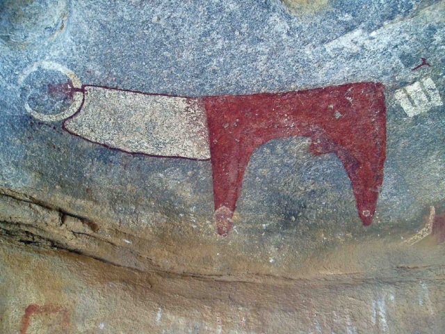 Depiction of a ceremonial cow Source