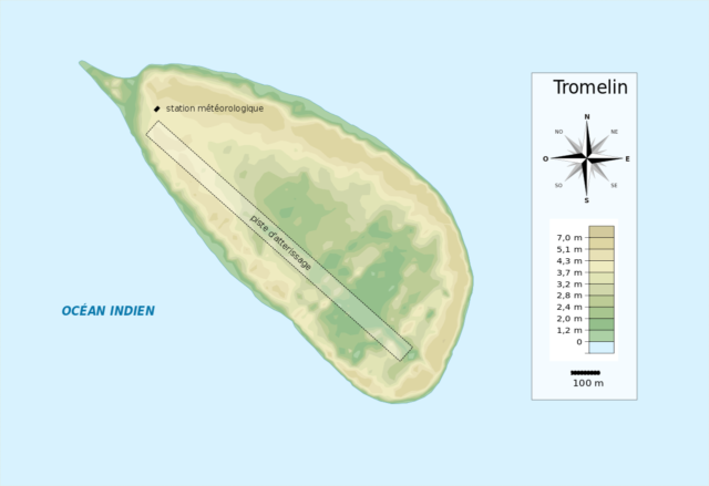 Map of Tromelin Island.