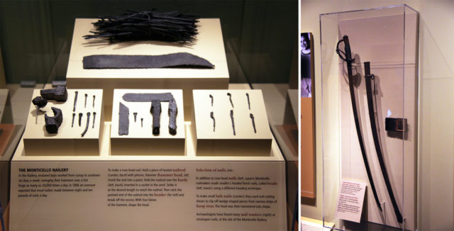 Nailery tools from Monticello and Buffalo Soldier sabre