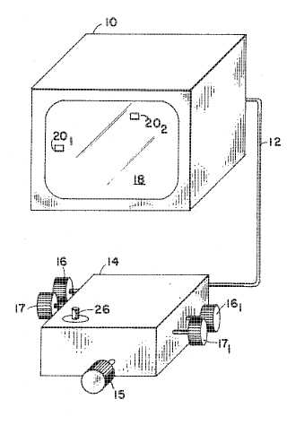 Patent drawing for the Magnavox Odyssey. Source