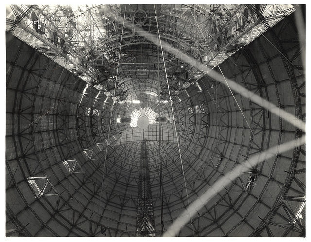Photograph of the Interior Hull of a Dirigible before Gas Cells were Installed