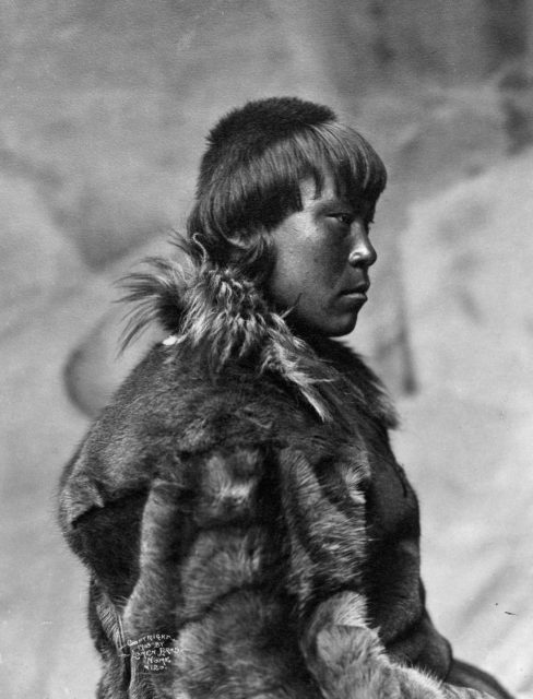 Portrait of an Eskimo man. .