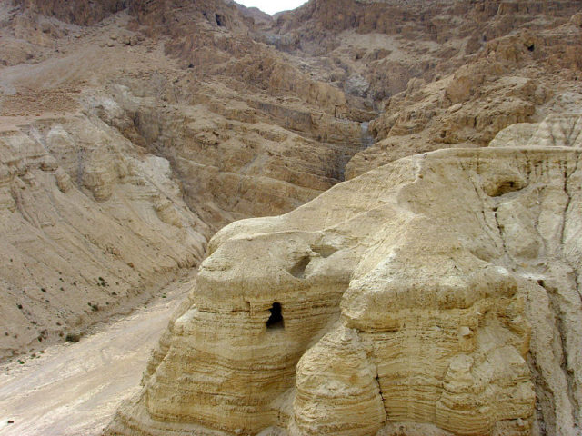 Qumran cave 4, where ninety percent of the scrolls were found