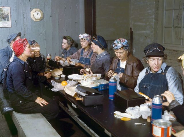 Roundhouse workers on their lunch break.
