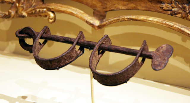 Slave manacles used at Monticello