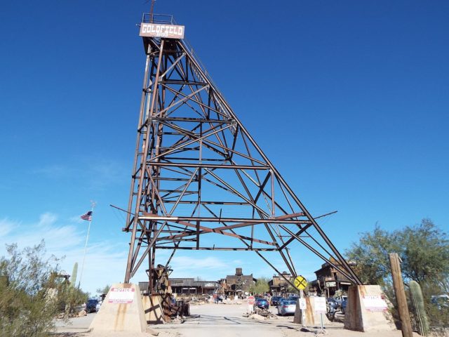 The 19th century “Tower” used in the Goldfield mine. Source