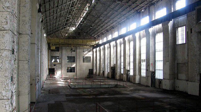 The Turbine Hall was built in two stages as demand for power increased. Source