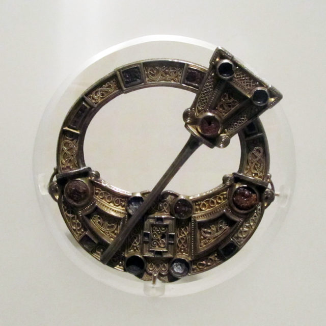 The front of the Hunterston Brooch, a 700ad artifact located in the National Museum of Scotland, Edinburgh.Source