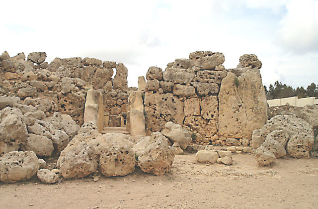 The megalithic remains at Ggantija. Source
