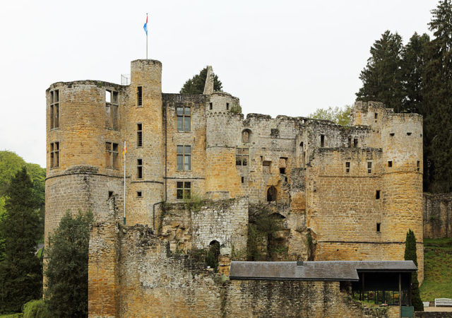 The oldest part of the castle of Beaufort dates from the early 11th Century. Source