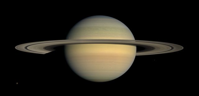 This captivating natural color view of the planet Saturn was created from images collected shortly after Cassini began its extended Equinox Mission in July 2008.source