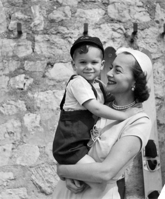 With her son Benjamin, c. 1952..Source