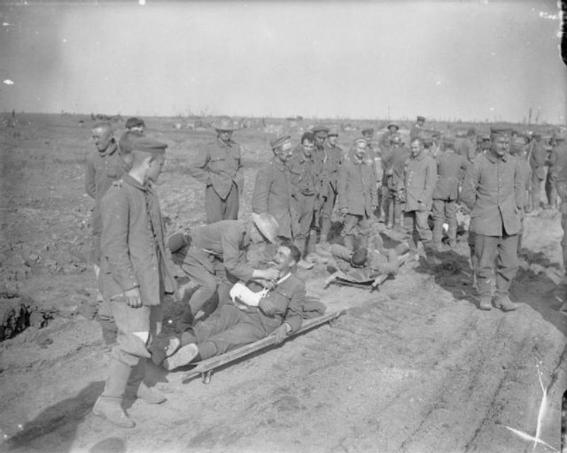 German POWs in Morval on 25 September 1916. Source