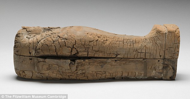 small Egyptian coffin at a British museum.Source the Fitzwilliam Museum in Cambridge 