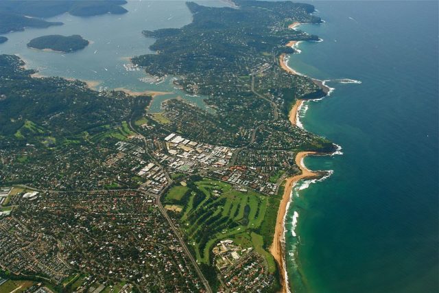 Aerial view of a part of Sydney's Northern Beaches Photo Credit
