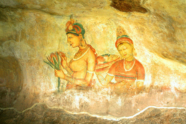 Sigiriya fresco sacred Source:CC BY-SA 3.0, https://en.wikipedia.org/w/index.php?curid=13080316