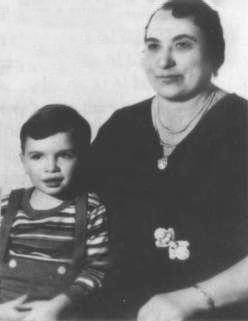 Alphonse Gabriel Al Capone with his mother, Teresa
