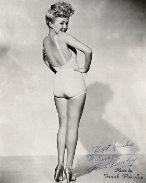 Betty Grable making legs the center of attention. Source: Wikipedia / Public Domain