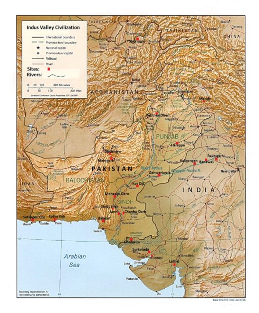 Indus Valley Civilisation map Source: