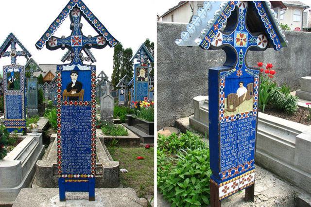 Instead of a straightforward description, the tombstones are filled with poignant, poetic epitaphs. Source