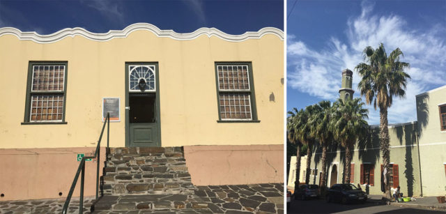 Left - Bo-Kaap Museum. Still in its original form. Right - Oldest Mosque in Cape Town - Auwal Mosque in the Bo-Kaap. Source1 Source2