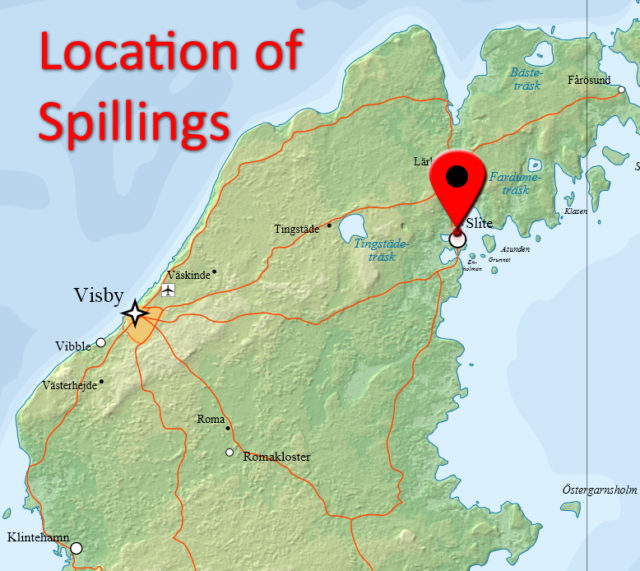 Location of Spillings farm on Gotland.Source