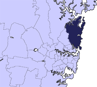 Locator map for Northern Beaches